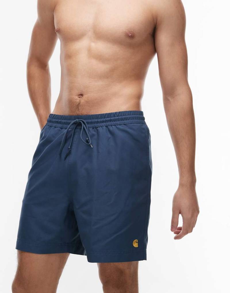 Carhartt WIP - Chase - Badehose in Dunkelblau-Marineblau von Carhartt WIP