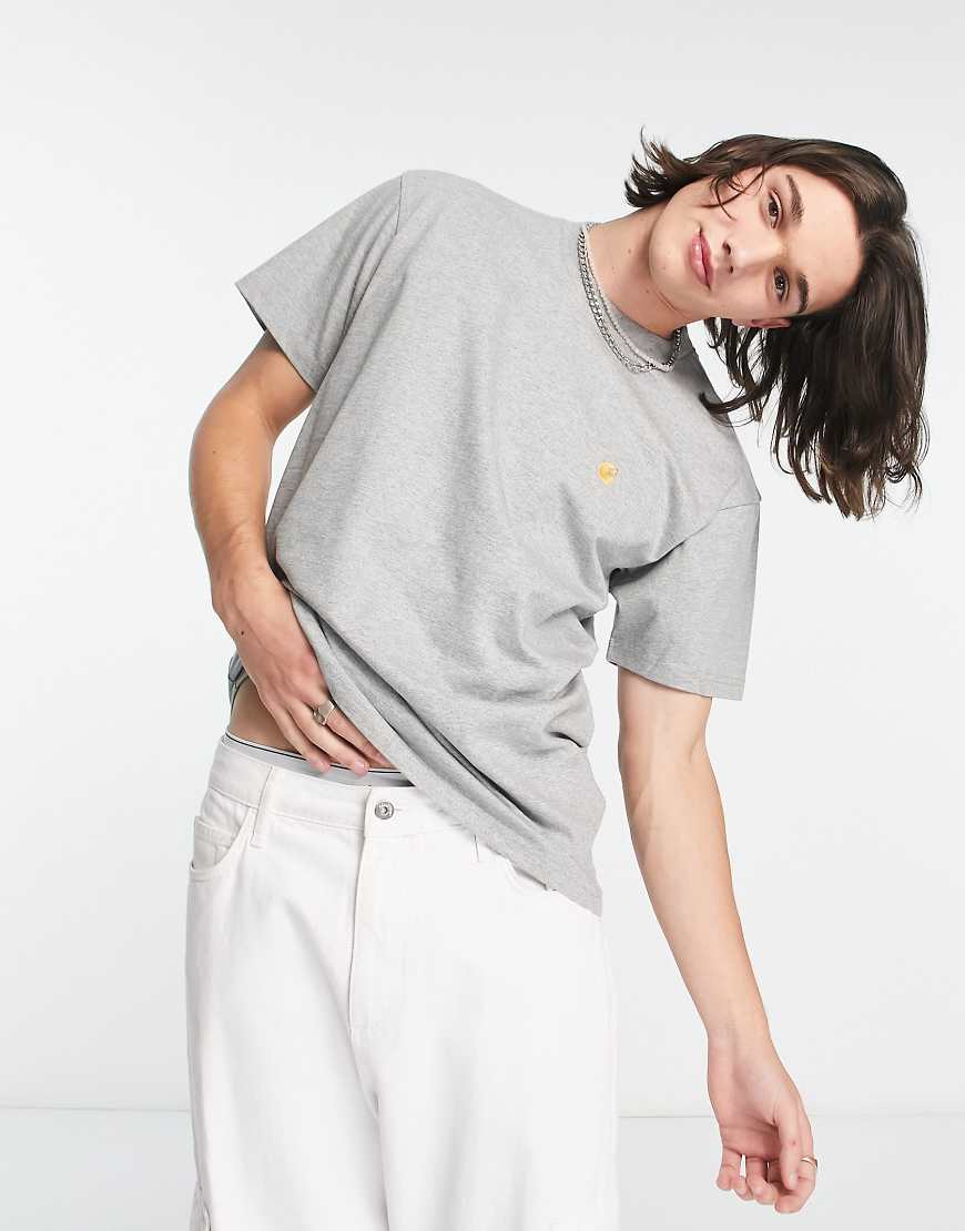 Carhartt WIP - Chase - Graues T-Shirt-Schwarz von Carhartt WIP