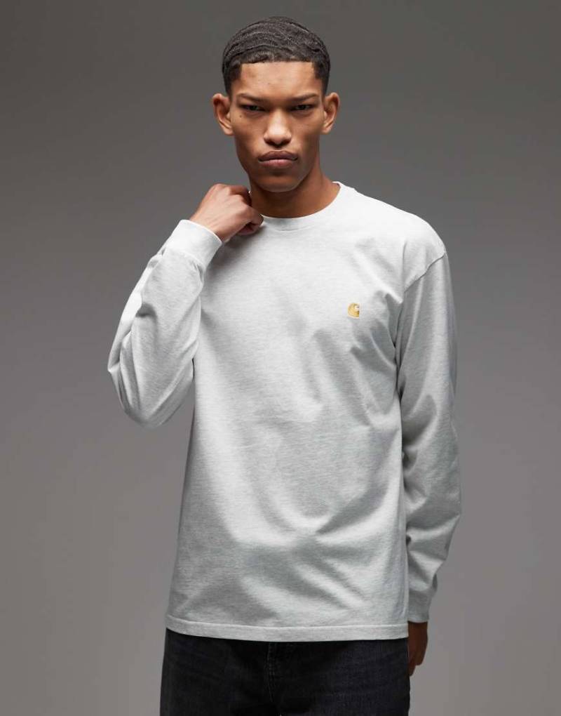 Carhartt WIP - Chase - Langärmliges T-Shirt in Grau von Carhartt WIP