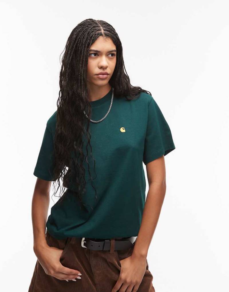 Carhartt WIP - Chase - T-Shirt in Dunkelgrün von Carhartt WIP