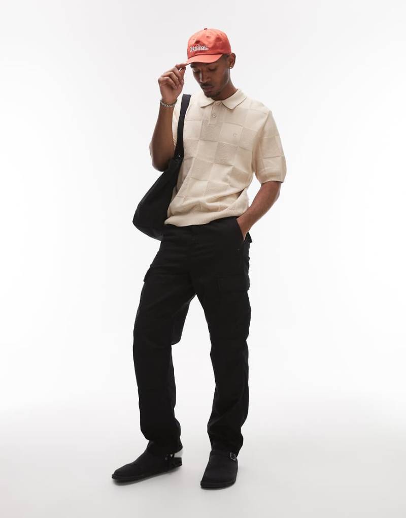 Carhartt WIP - Checker - Polohemd in Beige-Neutral von Carhartt WIP
