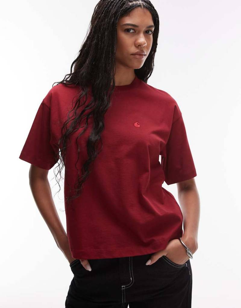 Carhartt WIP - Chester - Kurzärmliges T-Shirt in Rot von Carhartt WIP