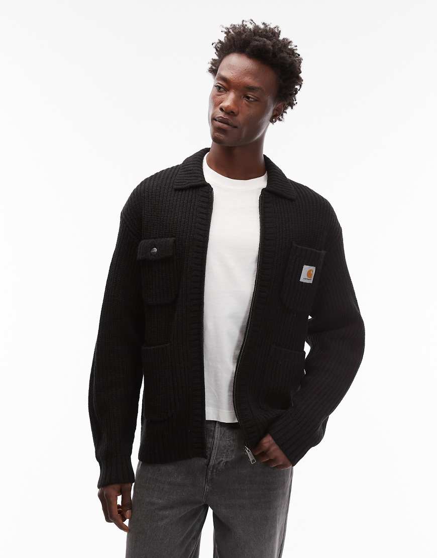 Carhartt WIP - Chore - Strickjacke in Schwarz von Carhartt WIP