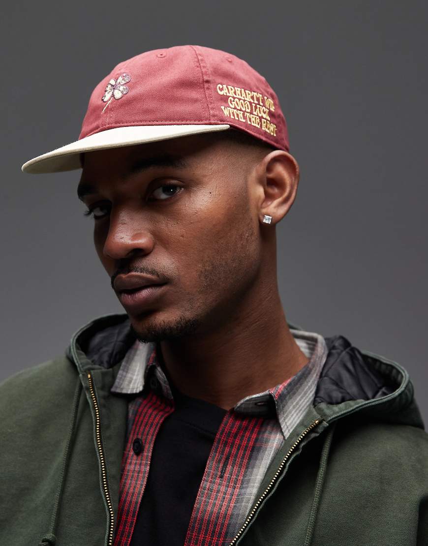 Carhartt WIP - Clover - Baseball-Kappe in Rot und Beige-Bunt von Carhartt WIP