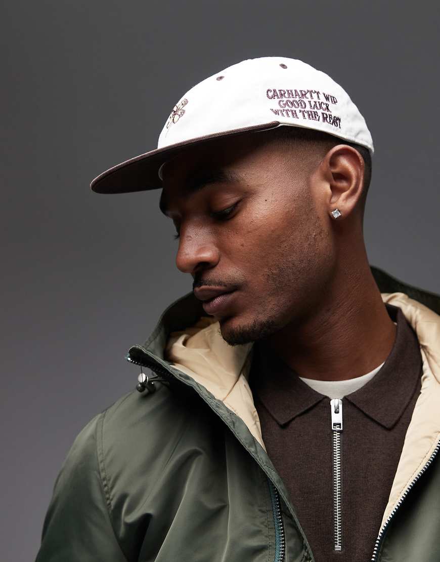 Carhartt WIP - Clover - Baseballkappe in Weiß und Braun-Bunt von Carhartt WIP