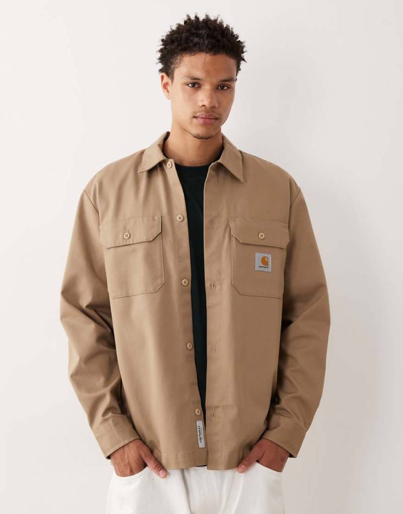 Carhartt WIP - Craft - Langärmliges Hemd in Dunkelbeige-Neutral von Carhartt WIP