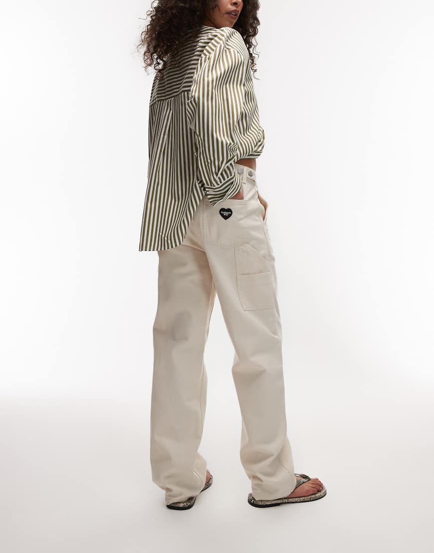 Carhartt WIP - Drewe - Hose in Weiß mit Herz-Logo von Carhartt WIP