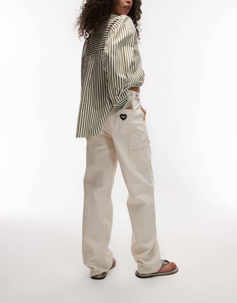 Carhartt WIP - Drewe - Hose in Weiß mit Herz-Logo von Carhartt WIP