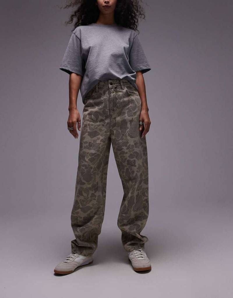 Carhartt WIP - Duck Orell - Schmal zulaufende Jeans mit Tarnmuster in Beige-Schwarz von Carhartt WIP