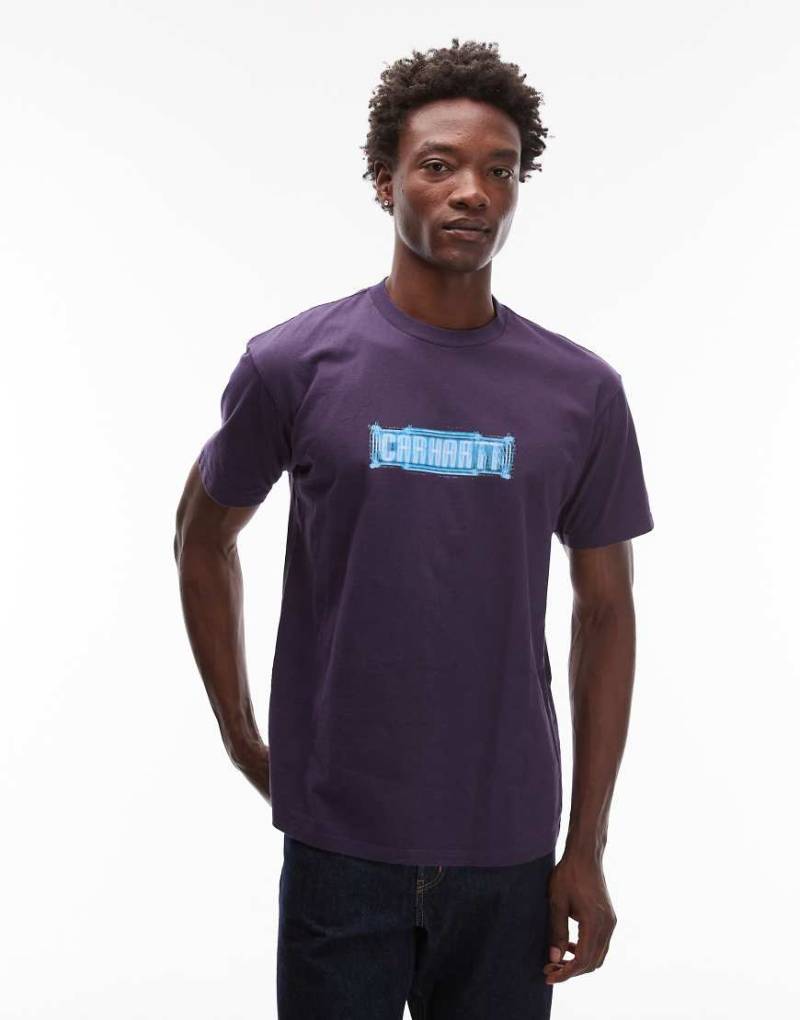 Carhartt WIP - Electric Boogie - Loose-Fit-T-Shirt in Lila von Carhartt WIP