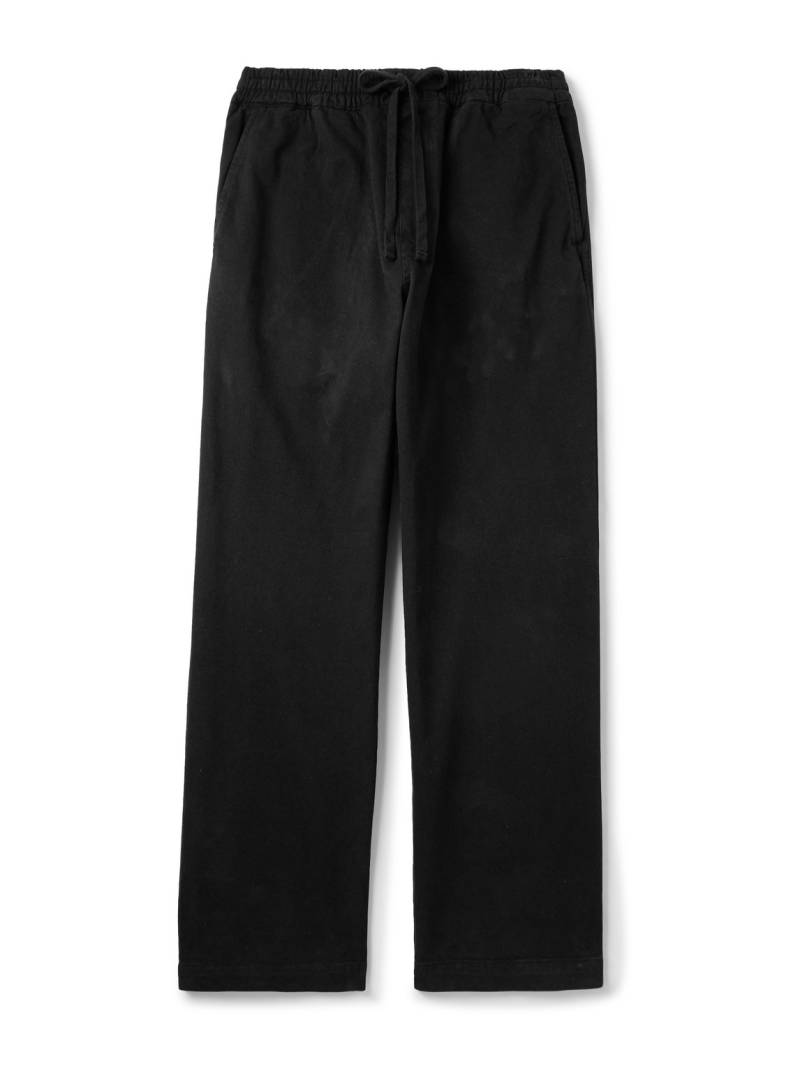 Carhartt WIP - Floyde Straight-Leg Garment-Dyed Stretch-Cotton Twill Drawstring Trousers - Men - Black - XL von Carhartt WIP