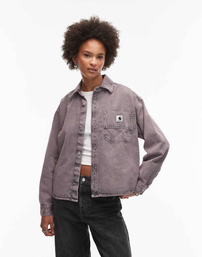 Carhartt WIP - Georgia - Hemdjacke mit Acid-Waschung in Rosa von Carhartt WIP