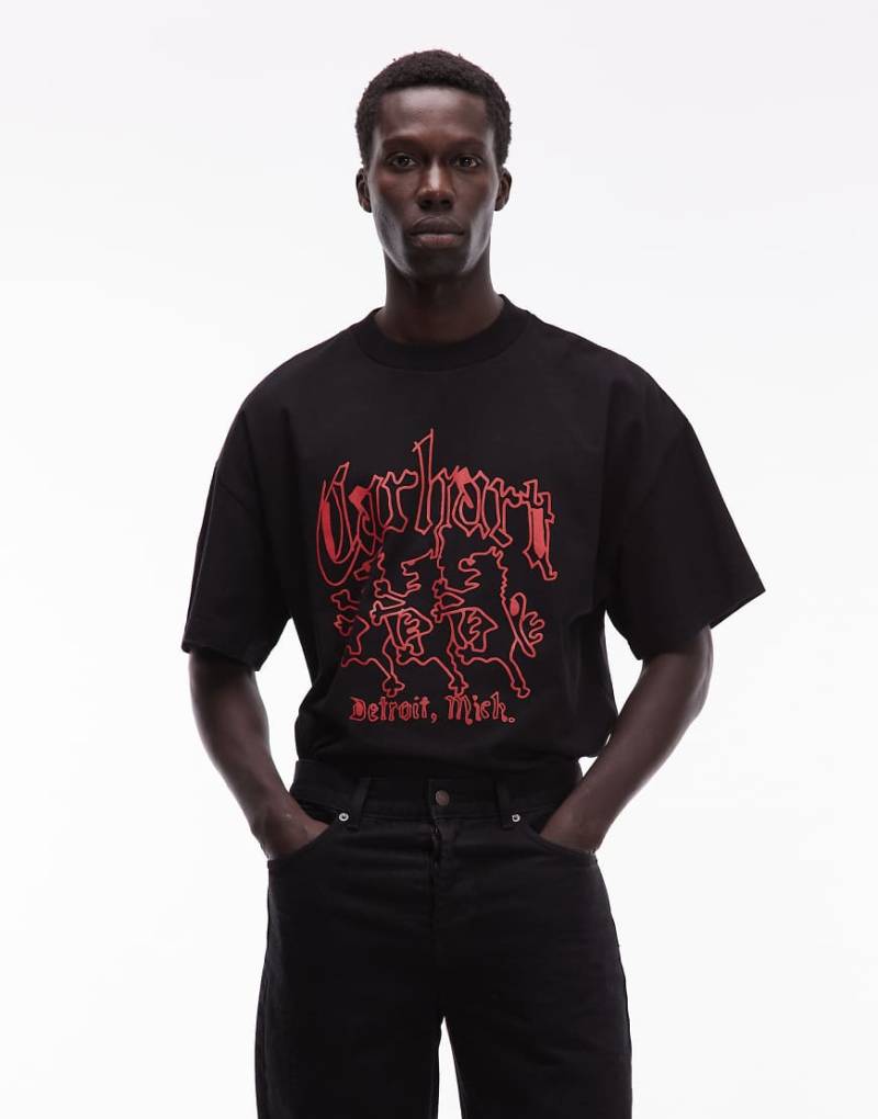 Carhartt WIP - Hackwork - Kastiges T-Shirt in Schwarz von Carhartt WIP