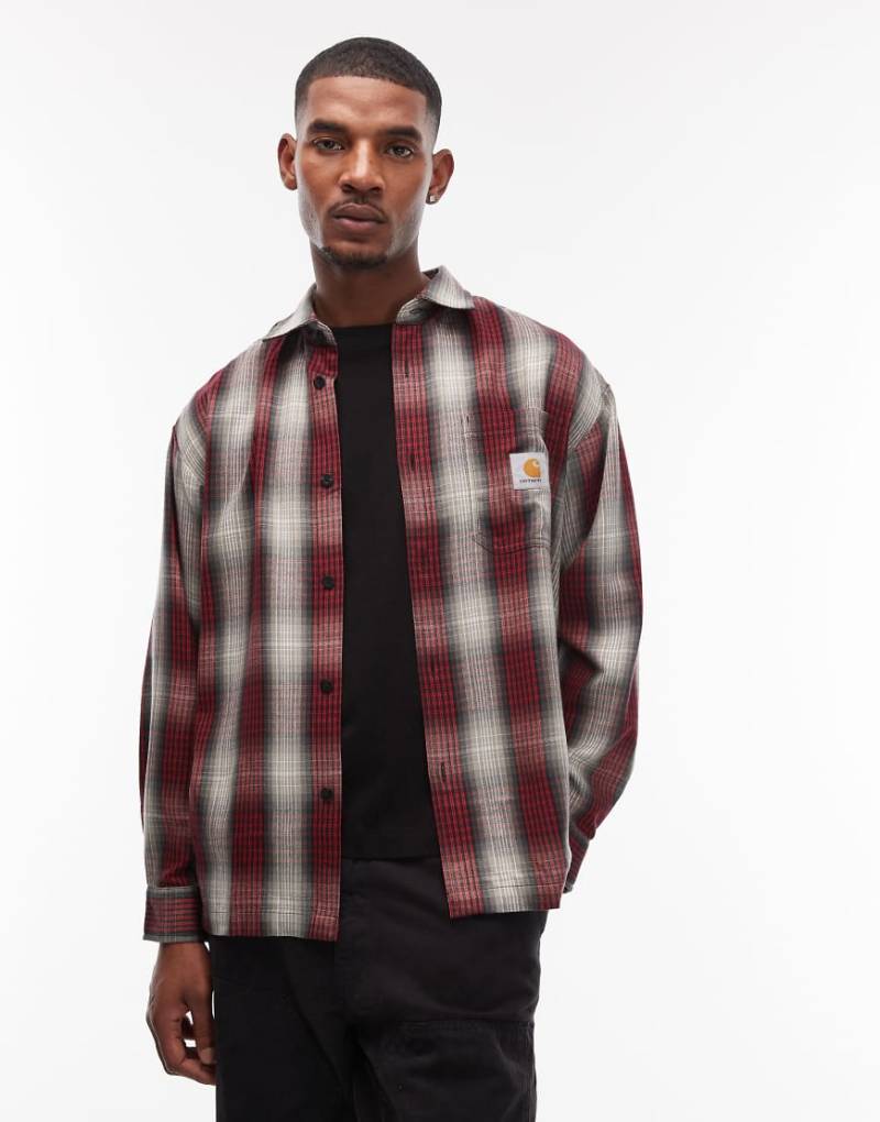 Carhartt WIP - Harlin - Rot-weiß kariertes Hemd aus Flanell-Bunt von Carhartt WIP