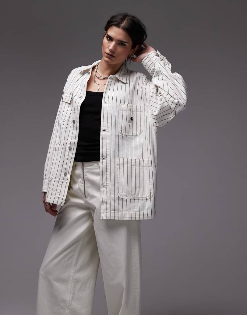 Carhartt WIP - Hendry - Jacke mit Nadelstreifen-Marineblau von Carhartt WIP