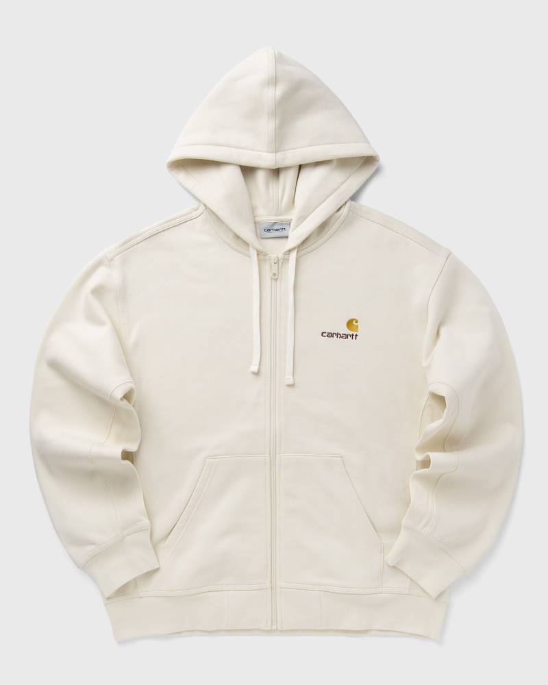 Carhartt WIP Hooded American Script Jacket men Hoodies|Zippers beige in Größe:L von Carhartt WIP