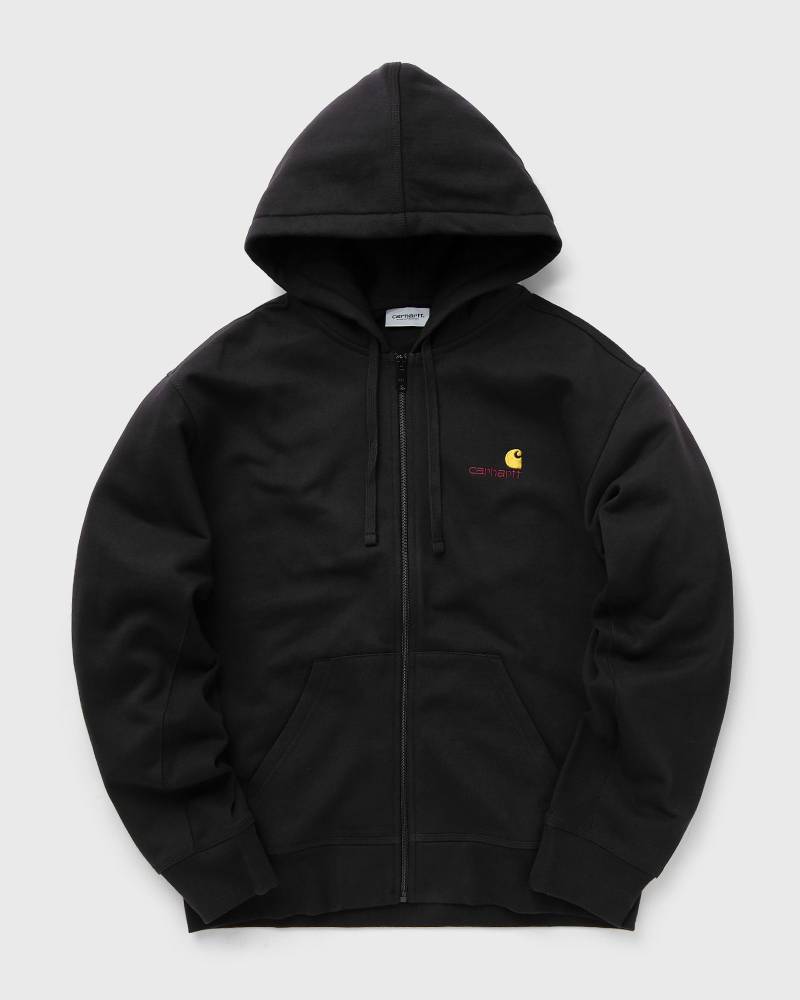 Carhartt WIP Hooded American Script Jacket men Hoodies|Zippers black in Größe:M von Carhartt WIP