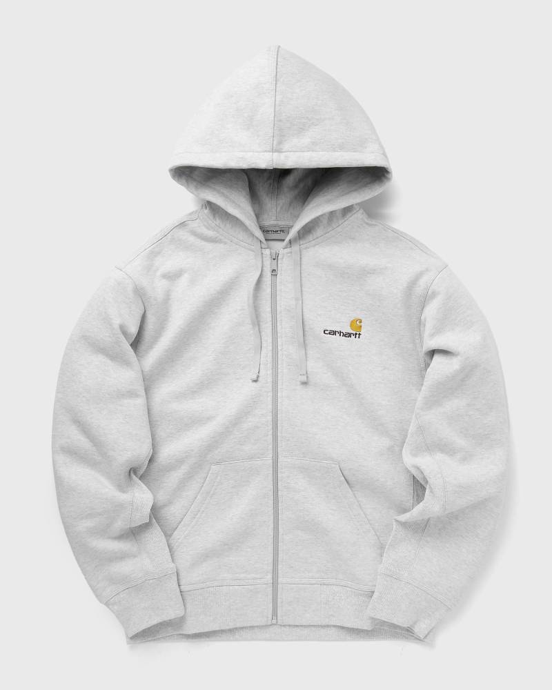 Carhartt WIP Hooded American Script Jacket men Hoodies|Zippers grey in Größe:M von Carhartt WIP