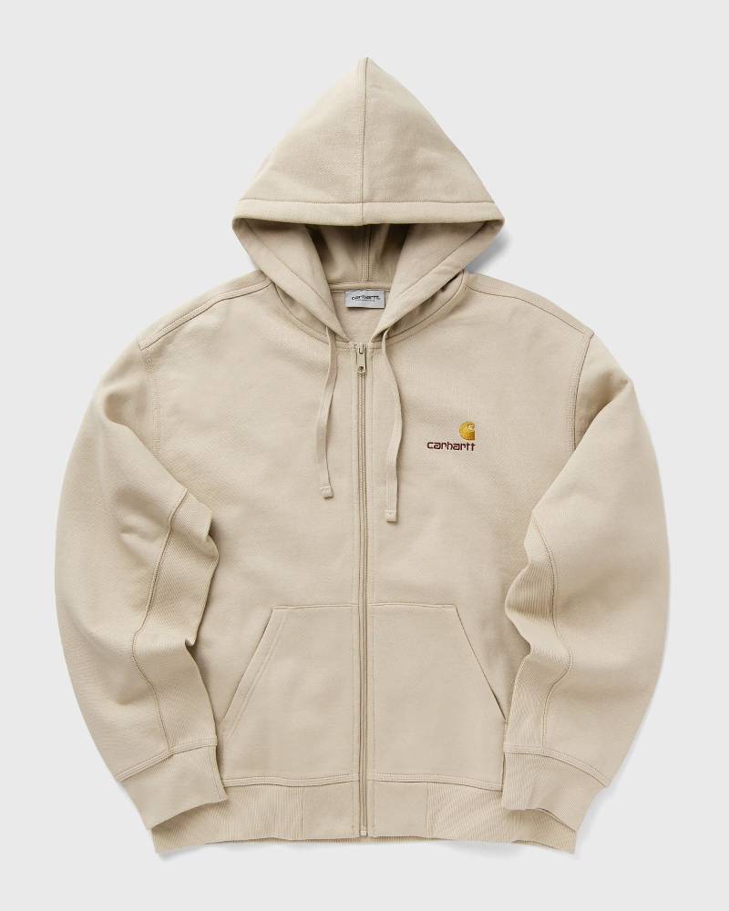 Carhartt WIP Hooded American Script Jacket men Zippers beige in Größe:M von Carhartt WIP