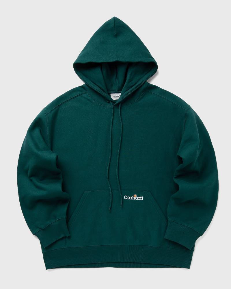 Carhartt WIP Hooded Label Script Sweat men Hoodies green in Größe:M von Carhartt WIP