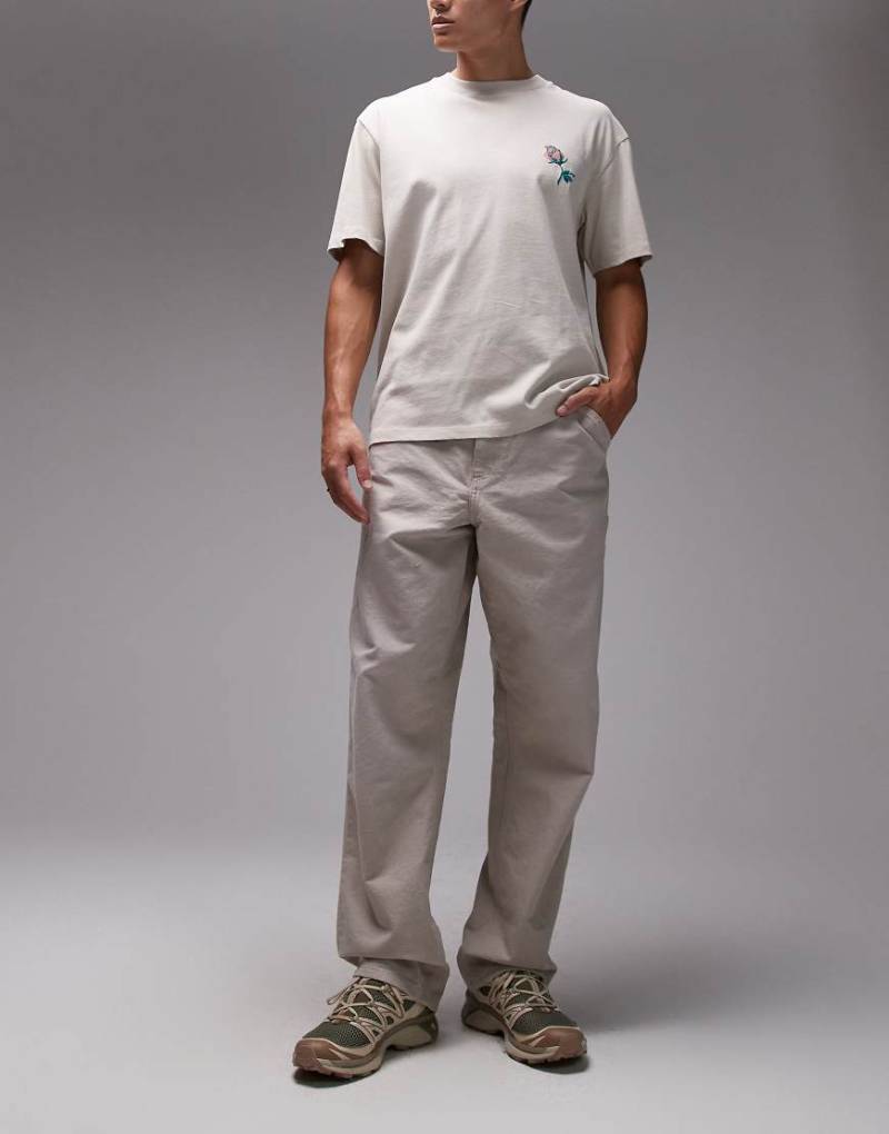 Carhartt WIP - Hose in gedämpftem Beige mit einlagiger Kniepartie-Neutral von Carhartt WIP