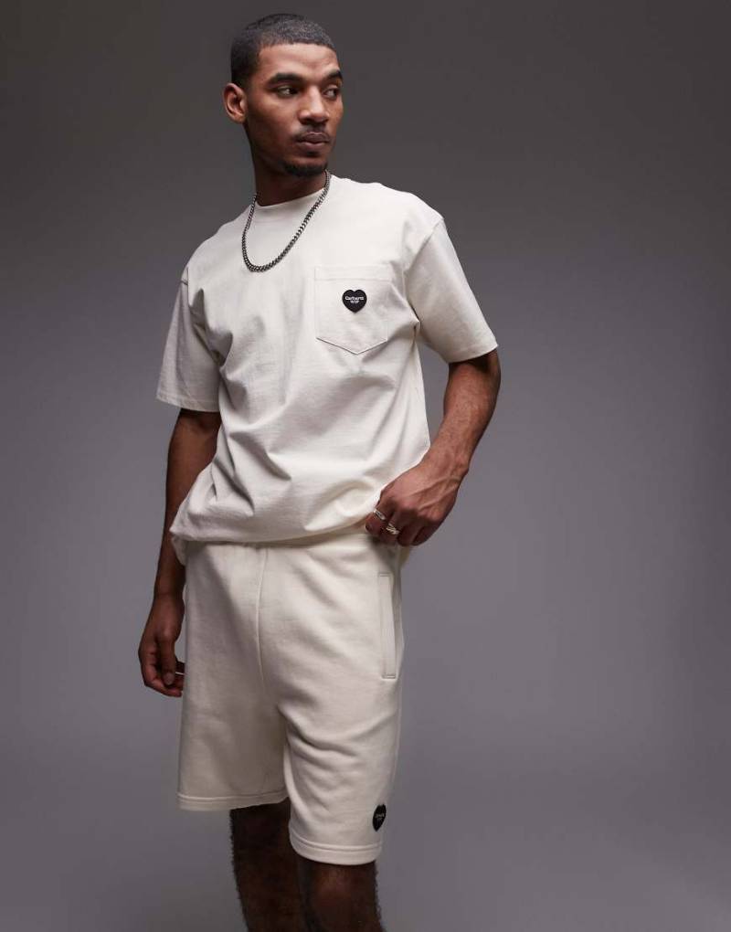Carhartt WIP - Ingo - Sweat-Shorts in Wollweiß von Carhartt WIP