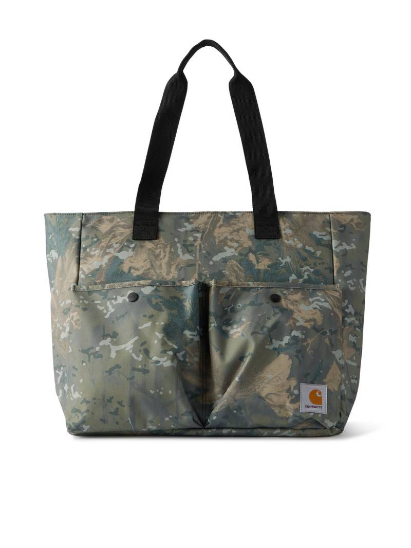 Carhartt WIP - Jake Webbing-Trimmed Logo-Appliquéd Camouflage-Print Canvas Tote Bag - Men - Green von Carhartt WIP