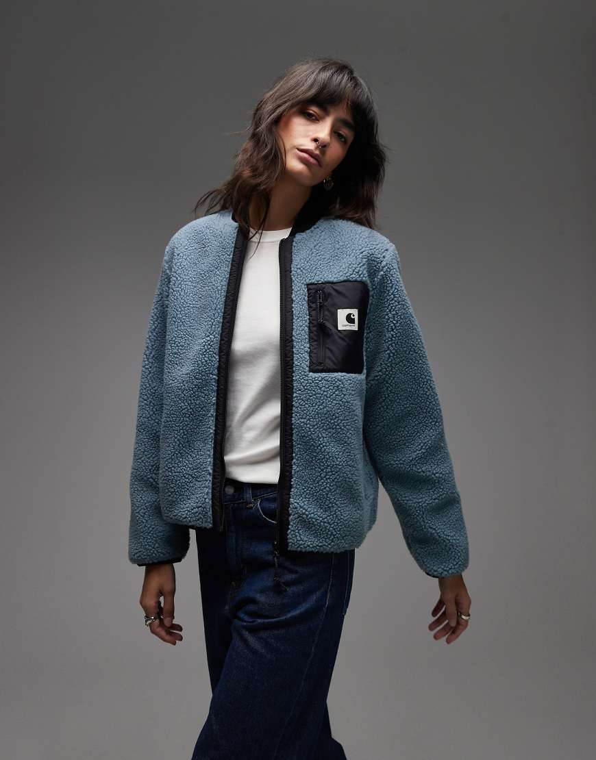 Carhartt WIP - Janet - Leichte Teddyfell-Jacke in Blau von Carhartt WIP