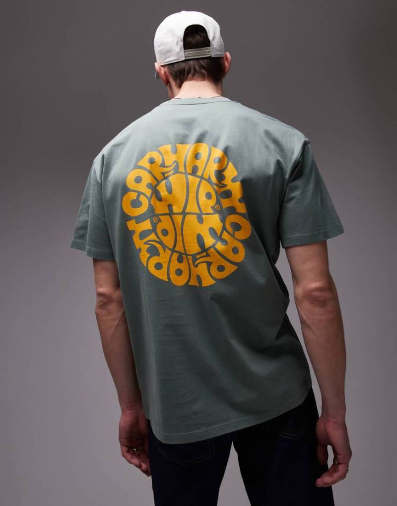 Carhartt WIP - Jazzy - T-Shirt in gedämpftem Grün mit Print von Carhartt WIP