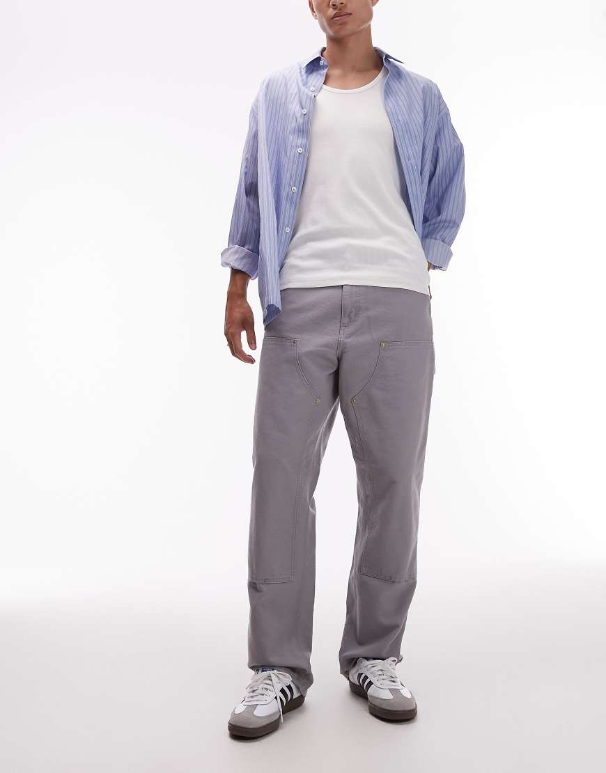 Carhartt WIP - Jeans in Grau mit doppelter Stofflage im Kniebereich von Carhartt WIP