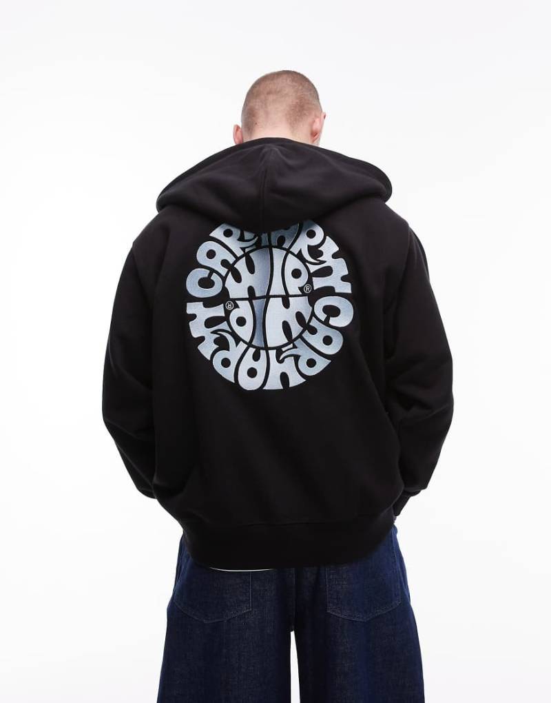 Carhartt WIP - Kapuzenpullover in Schwarz mit Grafikprint im amerikanischen Lettering-Stil von Carhartt WIP