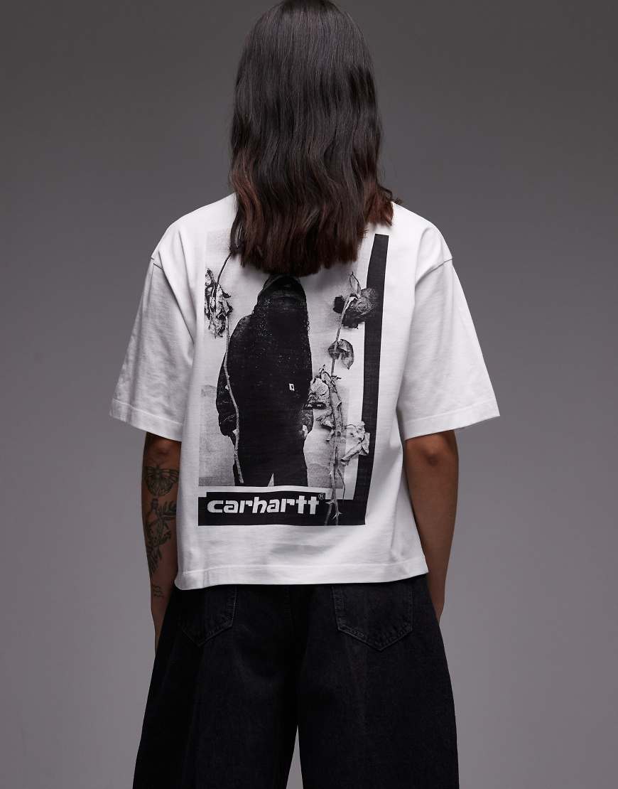 Carhartt WIP - Kastiges T-Shirt in Weiß mit Archiv-Rückenprint von Carhartt WIP
