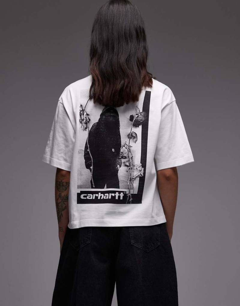 Carhartt WIP - Kastiges T-Shirt in Weiß mit Archiv-Rückenprint von Carhartt WIP