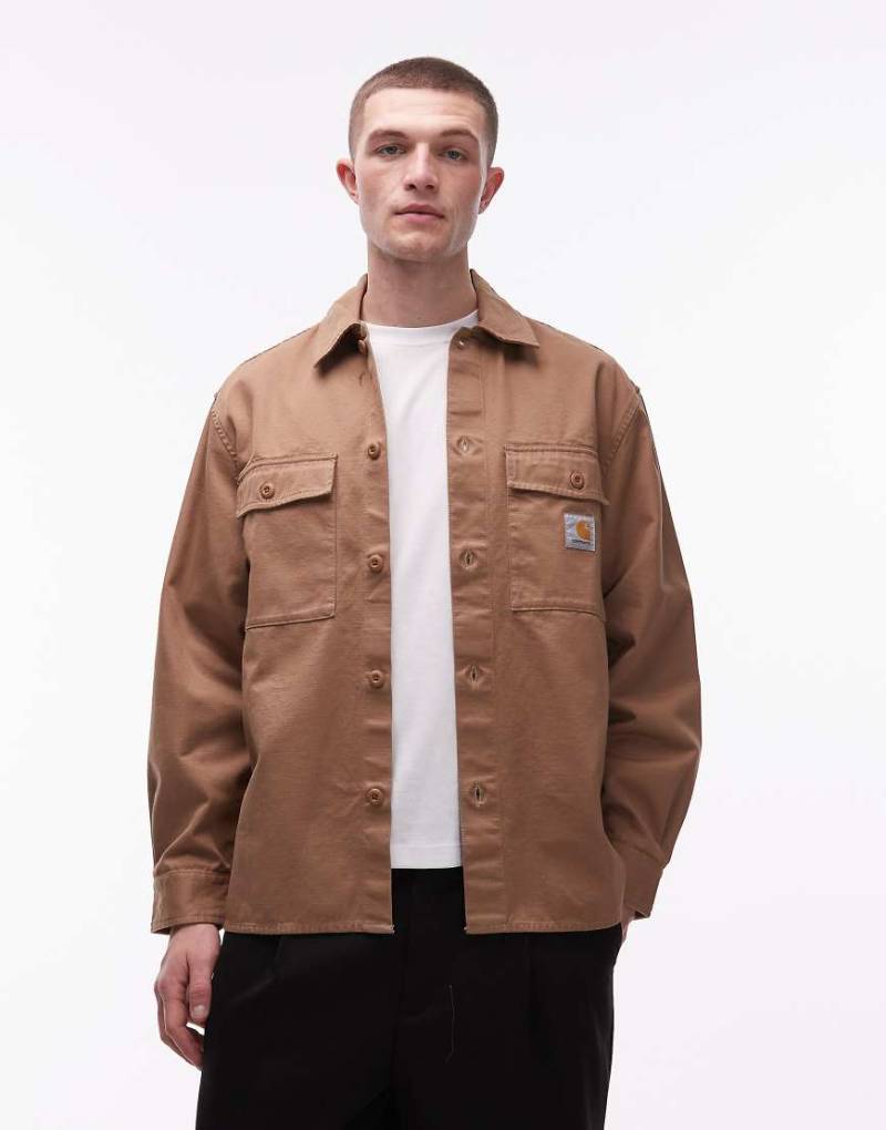 Carhartt WIP - Kelly - Twill-Hemdjacke in Braun-Brown von Carhartt WIP