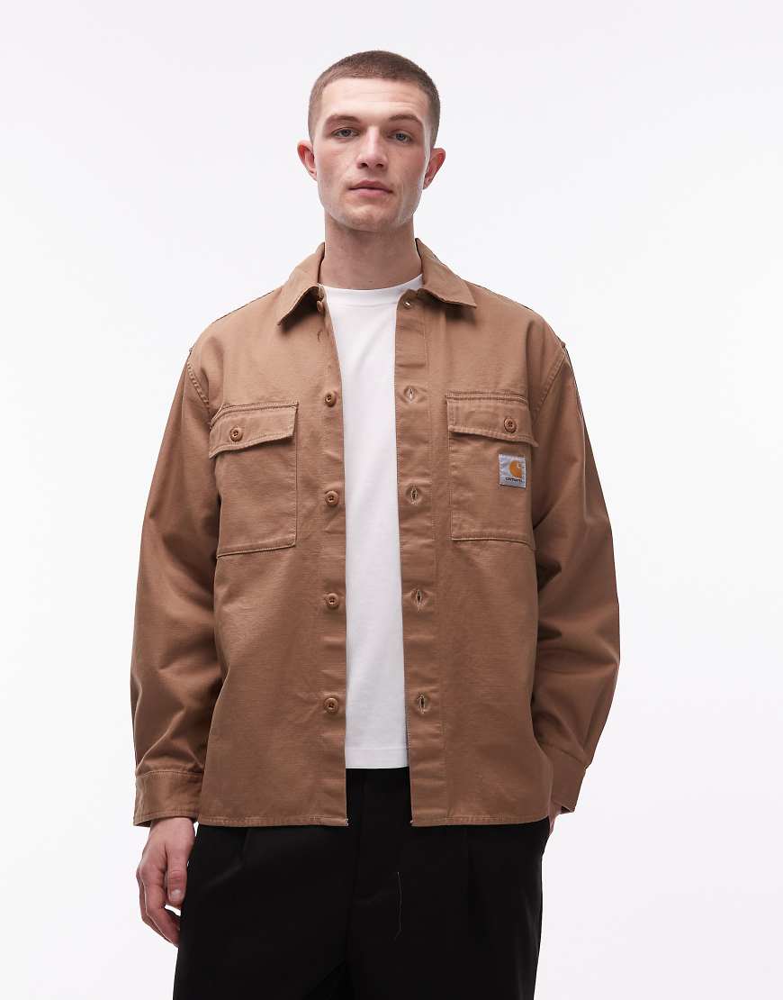 Carhartt WIP - Kelly - Twill-Hemdjacke in Braun-Brown von Carhartt WIP