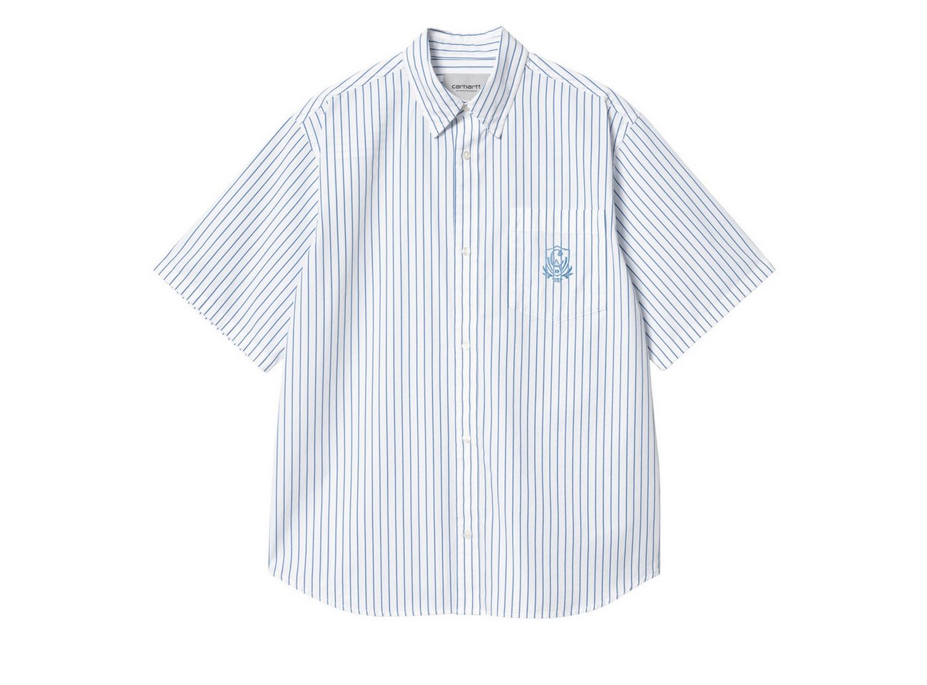 Carhartt WIP Kurzarmhemd Carhartt WIP S/S Linus Shirt Linus Stripe Bleach White von Carhartt WIP