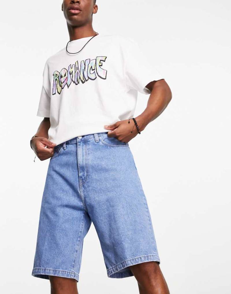 Carhartt WIP - Landon - Lässig geschnittene Jeansshorts in intensiver Stone-Waschung in Blau von Carhartt WIP