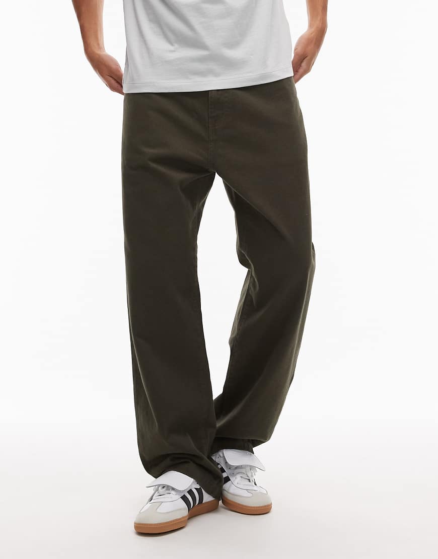 Carhartt WIP - Landon - Lockere, schmal zulaufende Hose in Khaki-Grün von Carhartt WIP