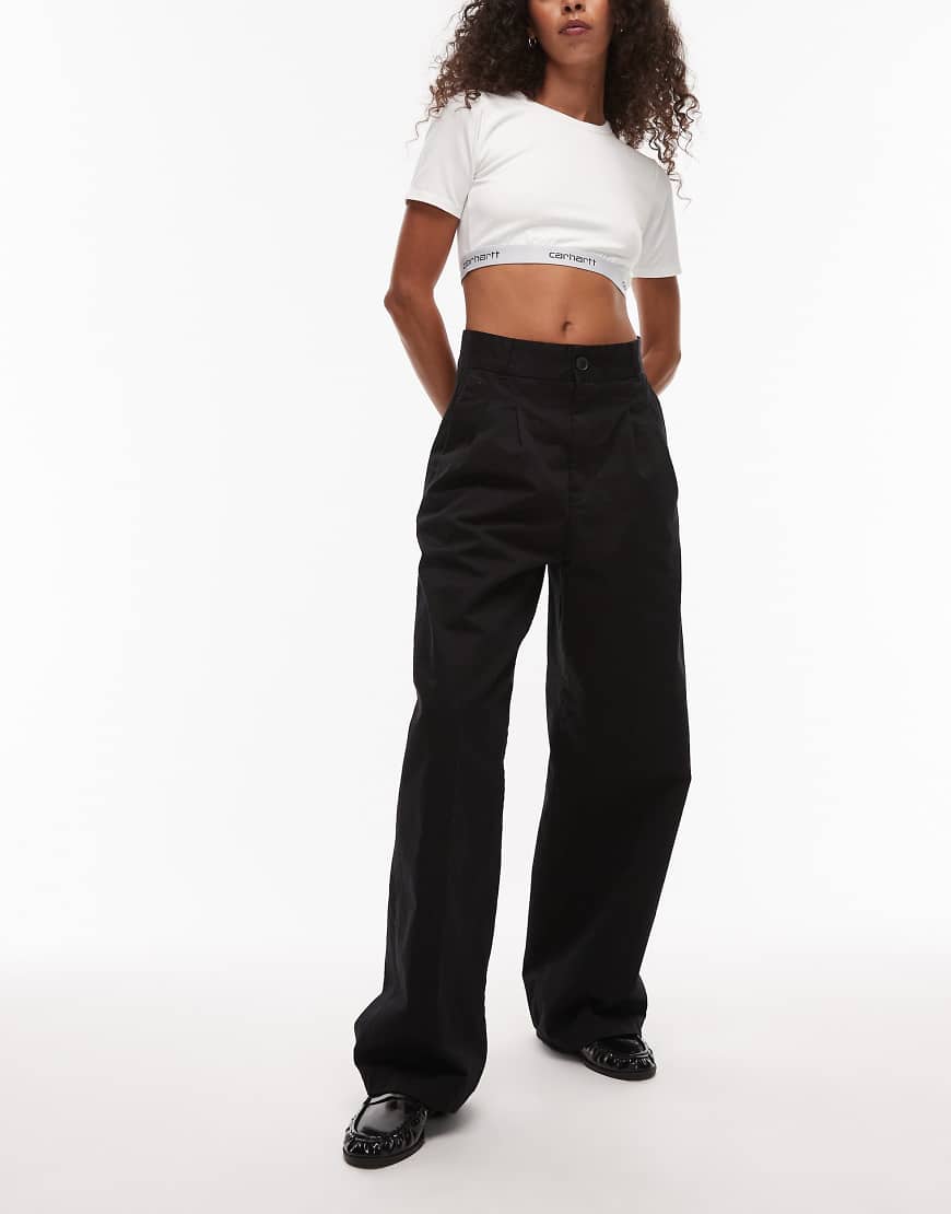 Carhartt WIP - Leola - Hose in Schwarz mit weitem Schnitt Carhartt WIP - Leola - Hose in Schwarz mit weitem Schnitt von Carhartt WIP