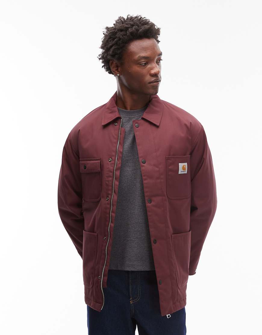 Carhartt WIP - Leroy - Wasserabweisender Mantel im Chore-Design in Dunkelrot von Carhartt WIP