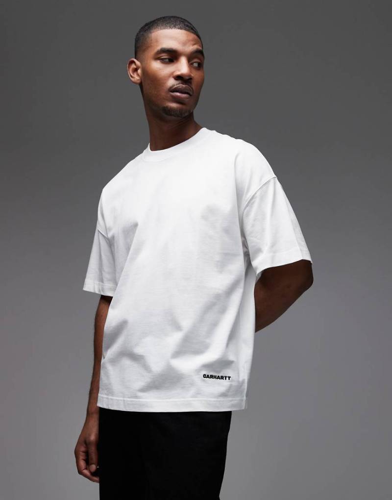 Carhartt WIP - Link Script - Oversize-T-Shirt in Weiß von Carhartt WIP
