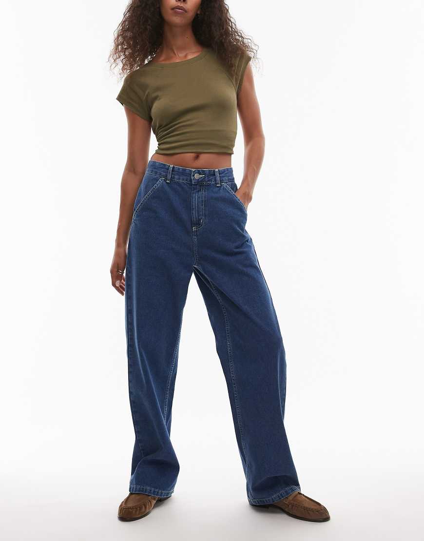 Carhartt WIP - Locker geschnittene, schlichte Jeans in Blau mit Stone-Waschung Carhartt WIP - Locker geschnittene, schlichte Jeans in Blau mit Stone-Waschung von Carhartt WIP