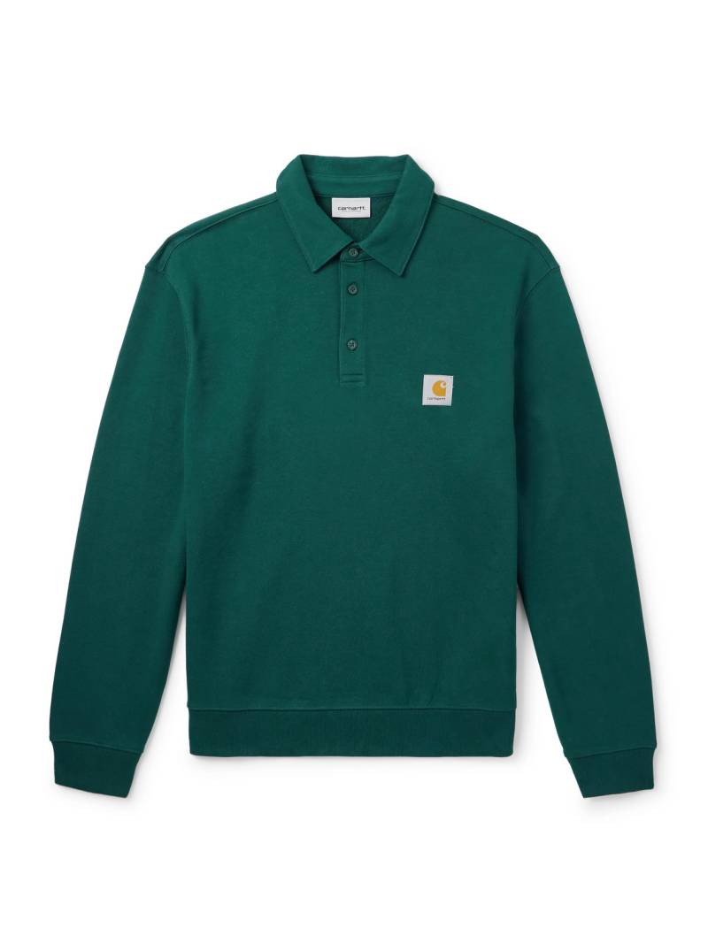 Carhartt WIP - Logo-Appliquéd Stretch-Cotton Jersey Polo Sweatshirt - Men - Green - XXL von Carhartt WIP