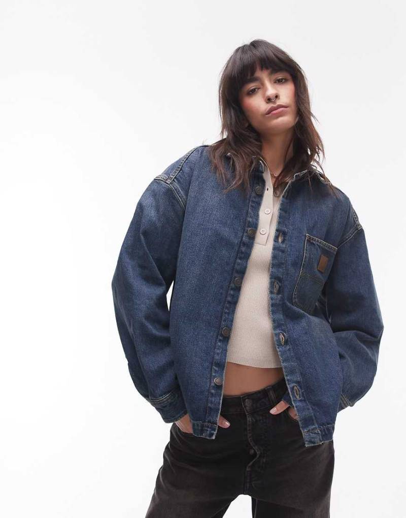 Carhartt WIP - Lovilia - Hemdjacke in blauer Waschung von Carhartt WIP