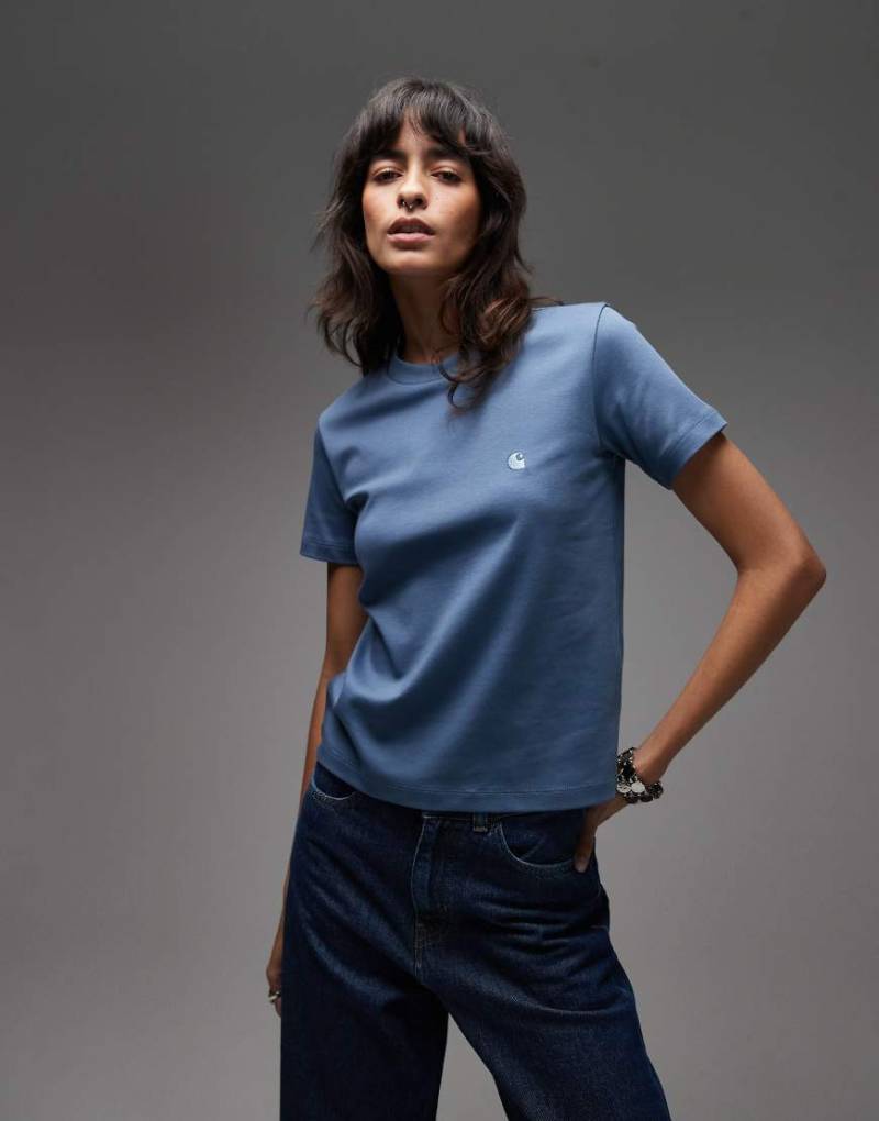 Carhartt WIP - Luca - T-Shirt in verwaschenem Blau von Carhartt WIP