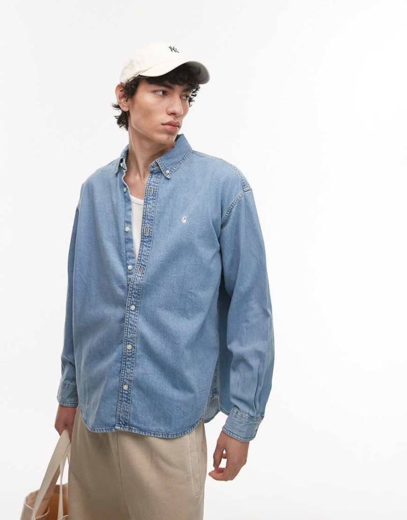 Carhartt WIP - Lucas - Jeanshemd in Mittelblau von Carhartt WIP