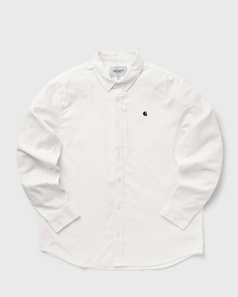 Carhartt WIP Madison Fine Cord Shirt men Longsleeves white in Größe:L von Carhartt WIP
