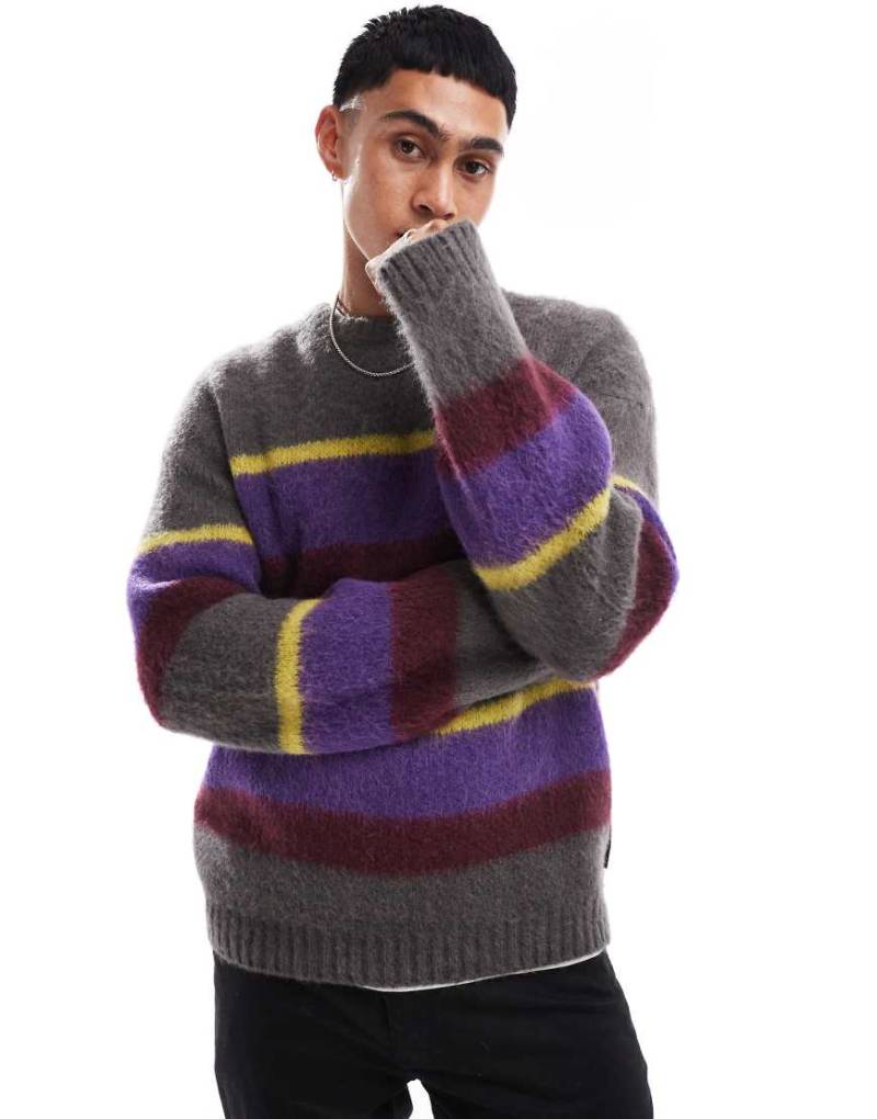 Carhartt WIP - Merton - Gestreifter Pullover in Beige-Bunt-Neutral von Carhartt WIP