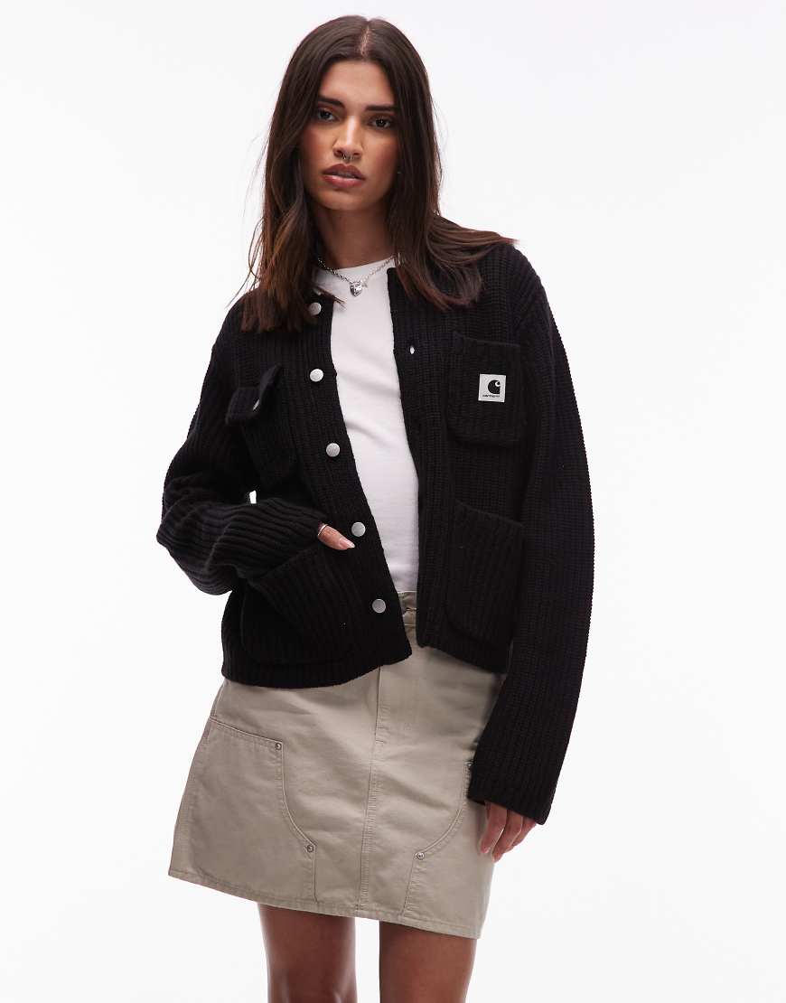 Carhartt WIP - Michigan - Strickjacke in Schwarz von Carhartt WIP