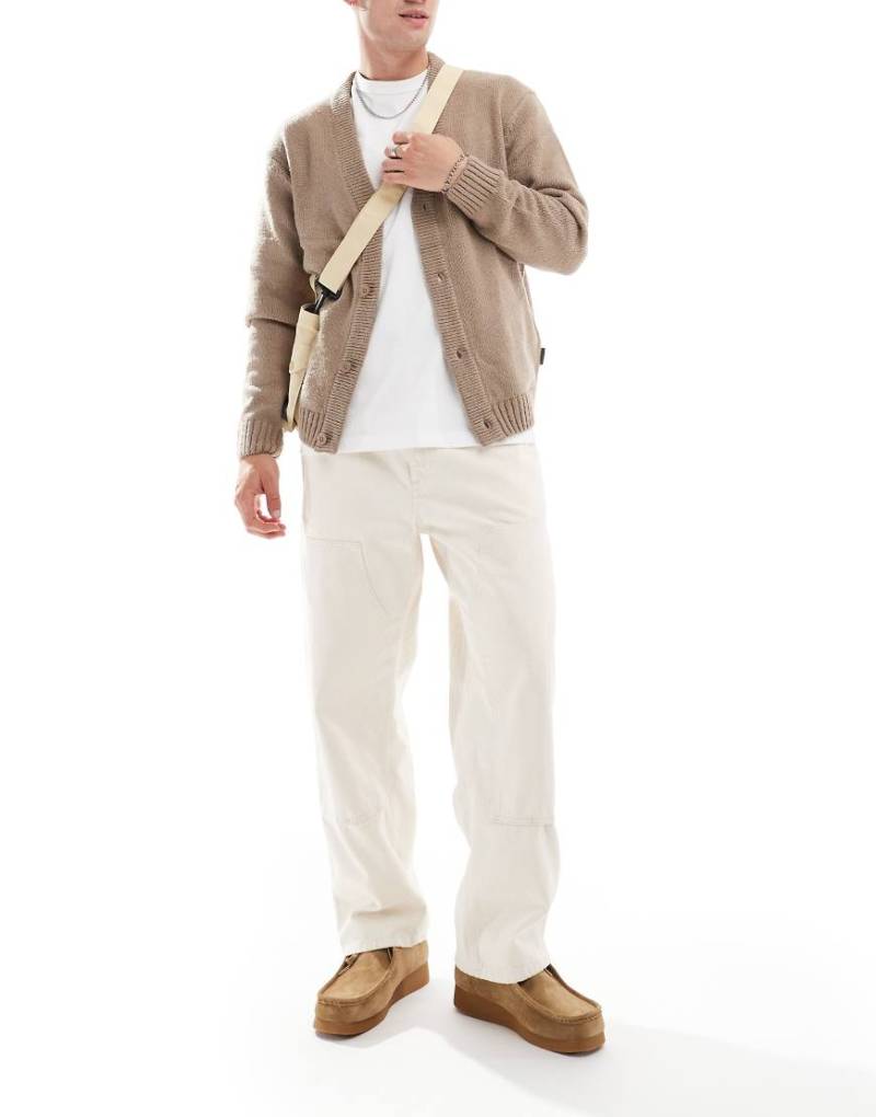 Carhartt WIP - Midland - Hose in gebrochenem Weiß mit doppelter Stofflage im Kniebereich von Carhartt WIP
